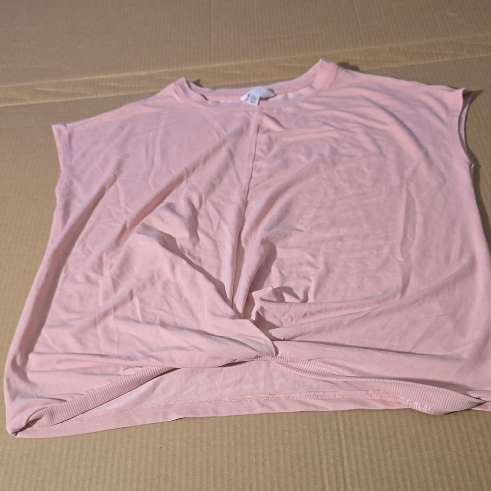 Time and Tru Blush Pink Muscle Tee